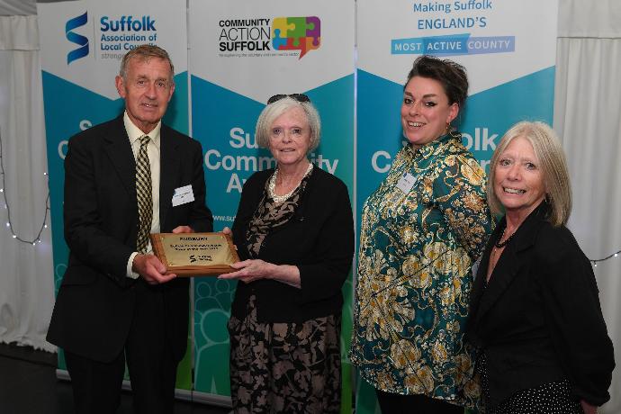 Sudbury Town Council receiving their award